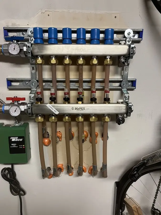 Plumber performing Leak Detection at a residential property in St. Marys